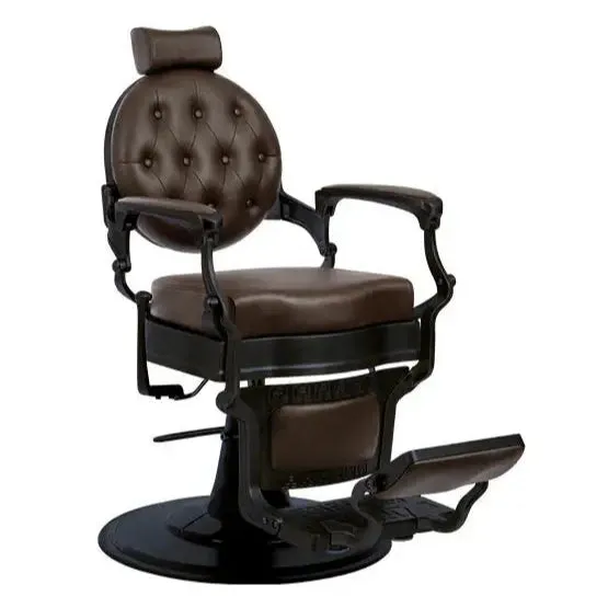 Fauteuil Barbier ›WEABUZ B‹ (Skai Brun Chocolat)