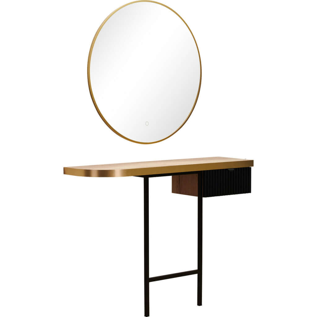 Coiffeuse ›ALYLEV‹ (Stratifié Classique, Noir)