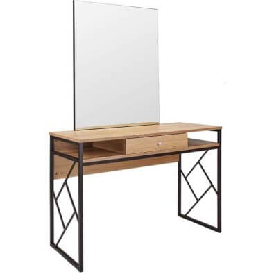 Coiffeuse ›ALYLOF S‹ (Stratifié Classique, Noir)