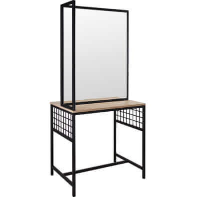 Coiffeuse îlot ›ALYLOF 2‹ (Stratifié Classique, Noir)