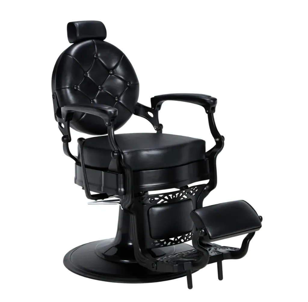 Fauteuil Barbier ›MILCHE‹ (Skai Noir)