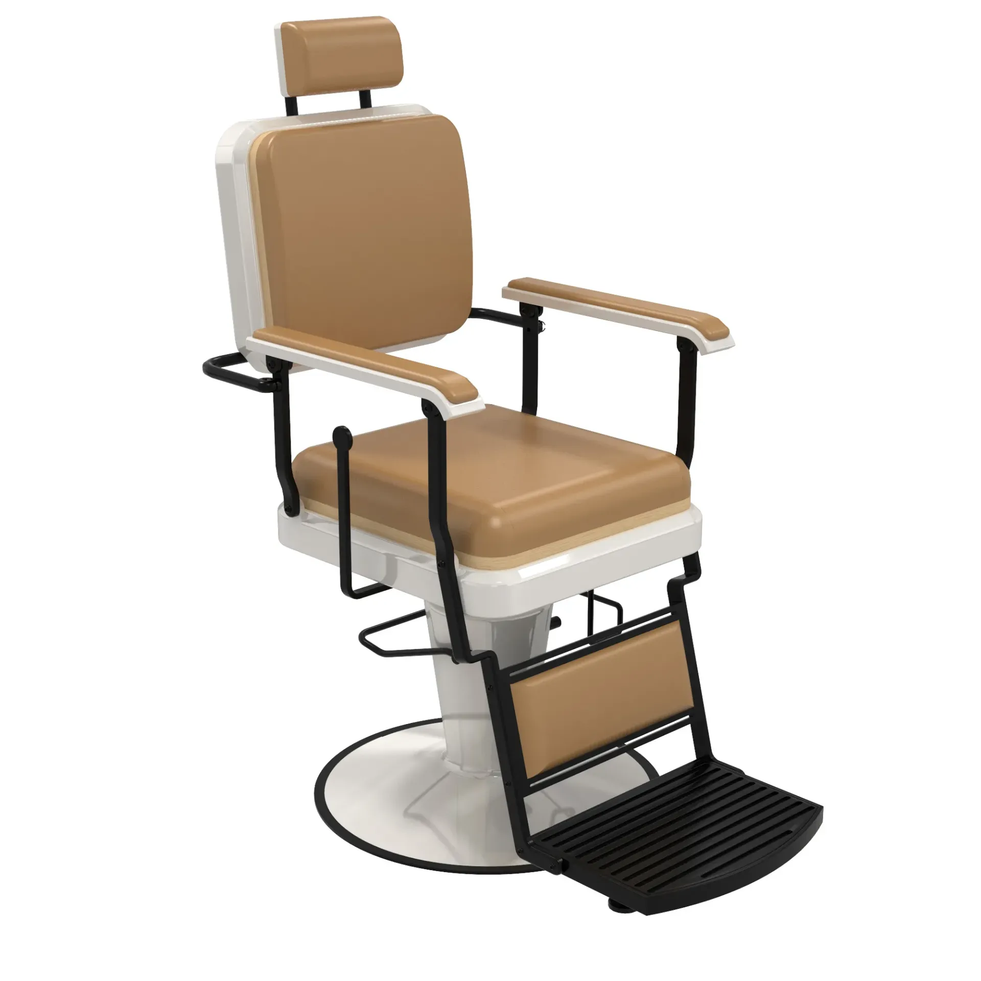 Fauteuil Barbier ›MILSER BE‹ (Skai : Beige)