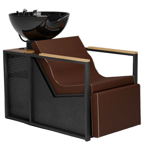 Bac à shampoing ›MILBAS BR E‹ (Accoudoirs : Bois clair)